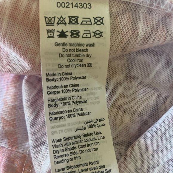 NWT AVENUE POINT FRONT 3/4 SLEEVE FLORAL EMBELLISHED TATOO SUNSET TUNIC 20 - Picture 7 of 8